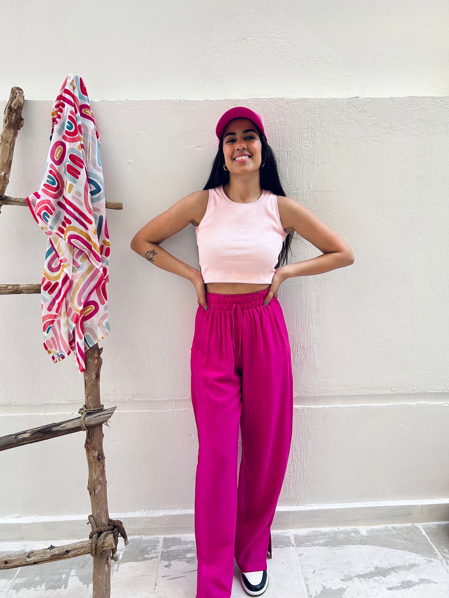 Fuchsia Linen Pants