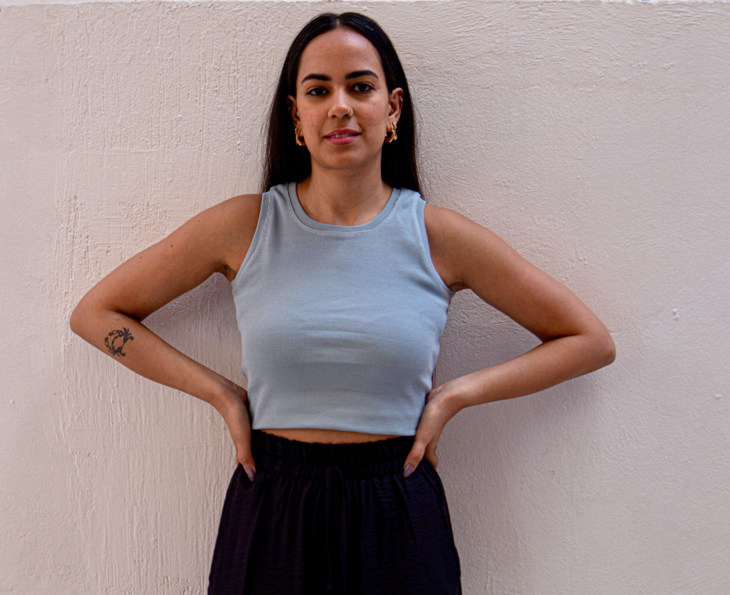 Greyish Blue Tank Top