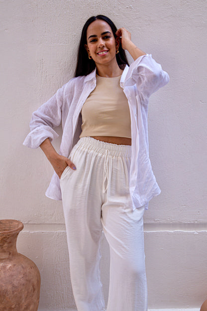 White Linen Pants